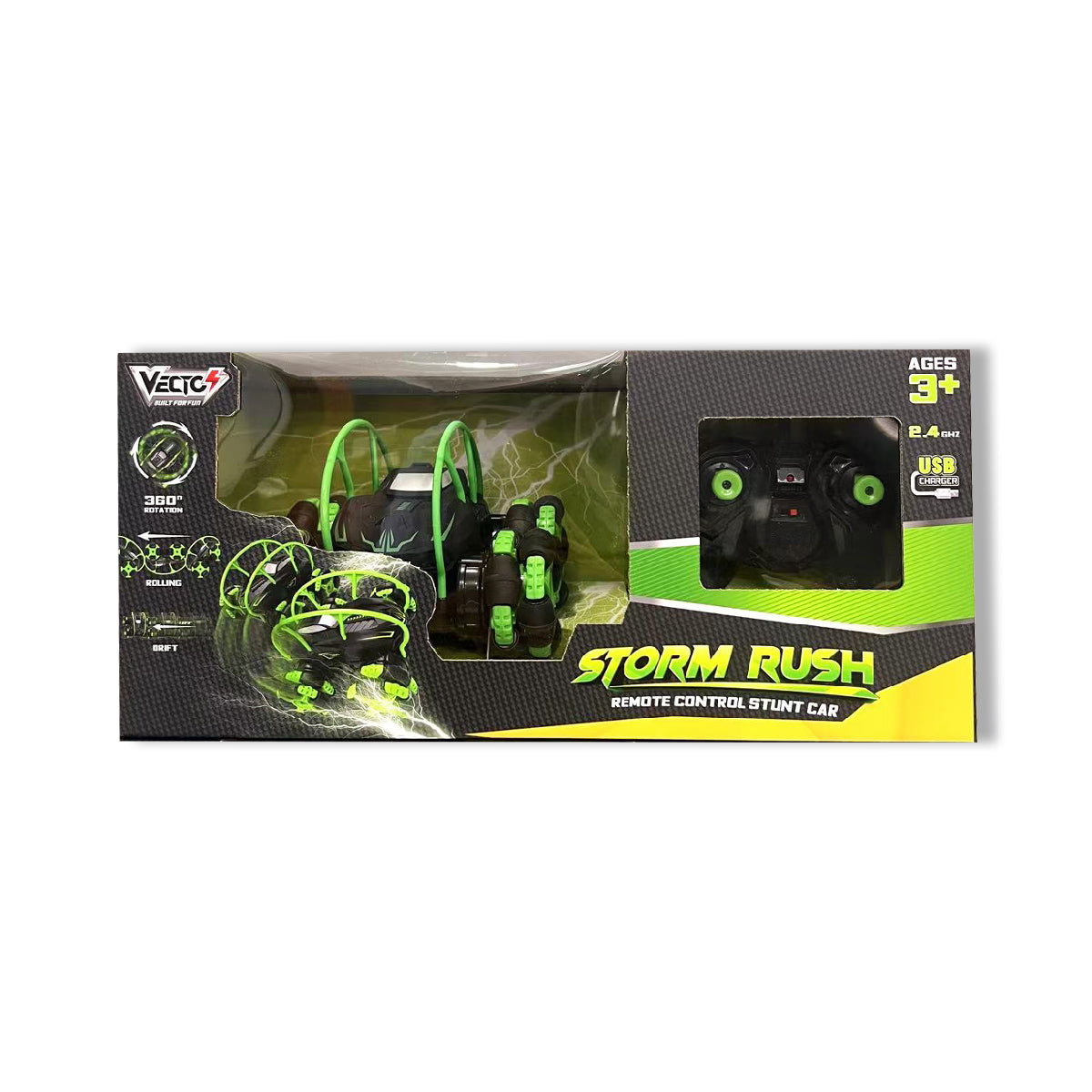 Đồ Chơi Siêu Xe Biểu Diễn Storm Rush Điều Khiển Từ Xa (Xanh) VECTO VT619