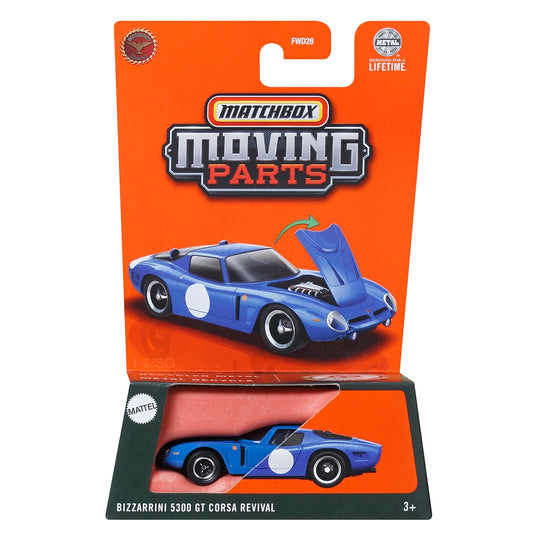 Đồ Chơi Siêu Xe Bizzarrini 5300 GT 1964 MATCHBOX Moving Parts JBW98/FWD28