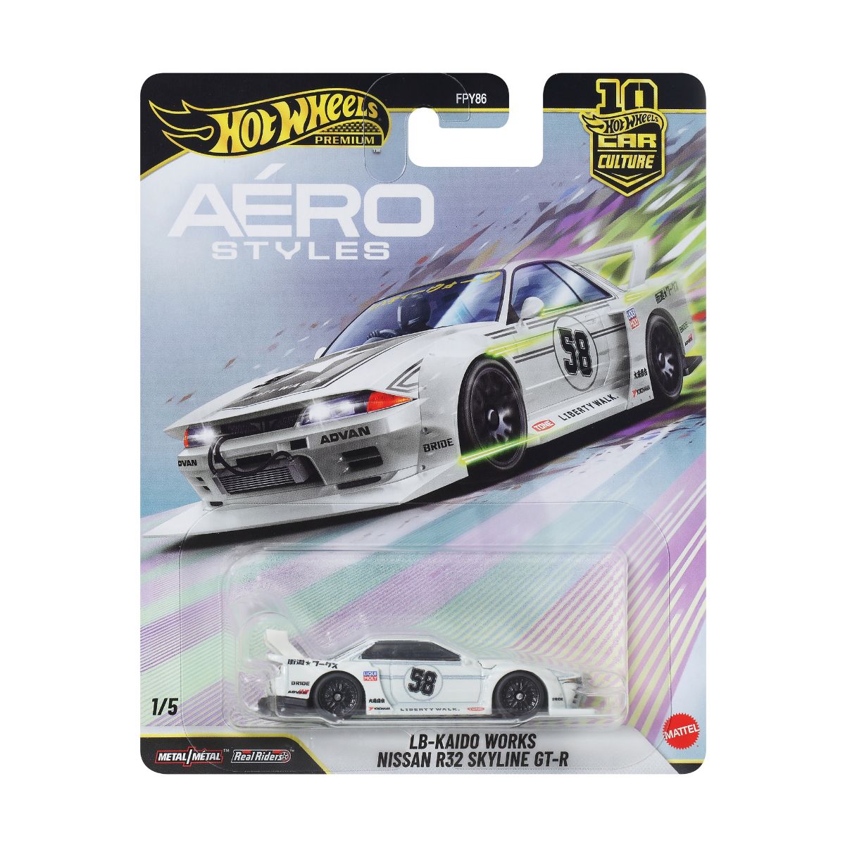 Đồ Chơi Siêu Xe Hạng Sang LB-Kaido Works Nissan R32 Skyline GT-R HOT WHEELS JKF05/FPY86