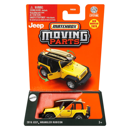 Đồ Chơi Siêu Xe Jeep Wrangler Rubicon 2016 MATCHBOX Moving Parts JBW74/FWD28