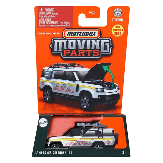 Đồ Chơi Siêu Xe Range Rover Defender 130 MATCHBOX Moving Parts JBW63/FWD28
