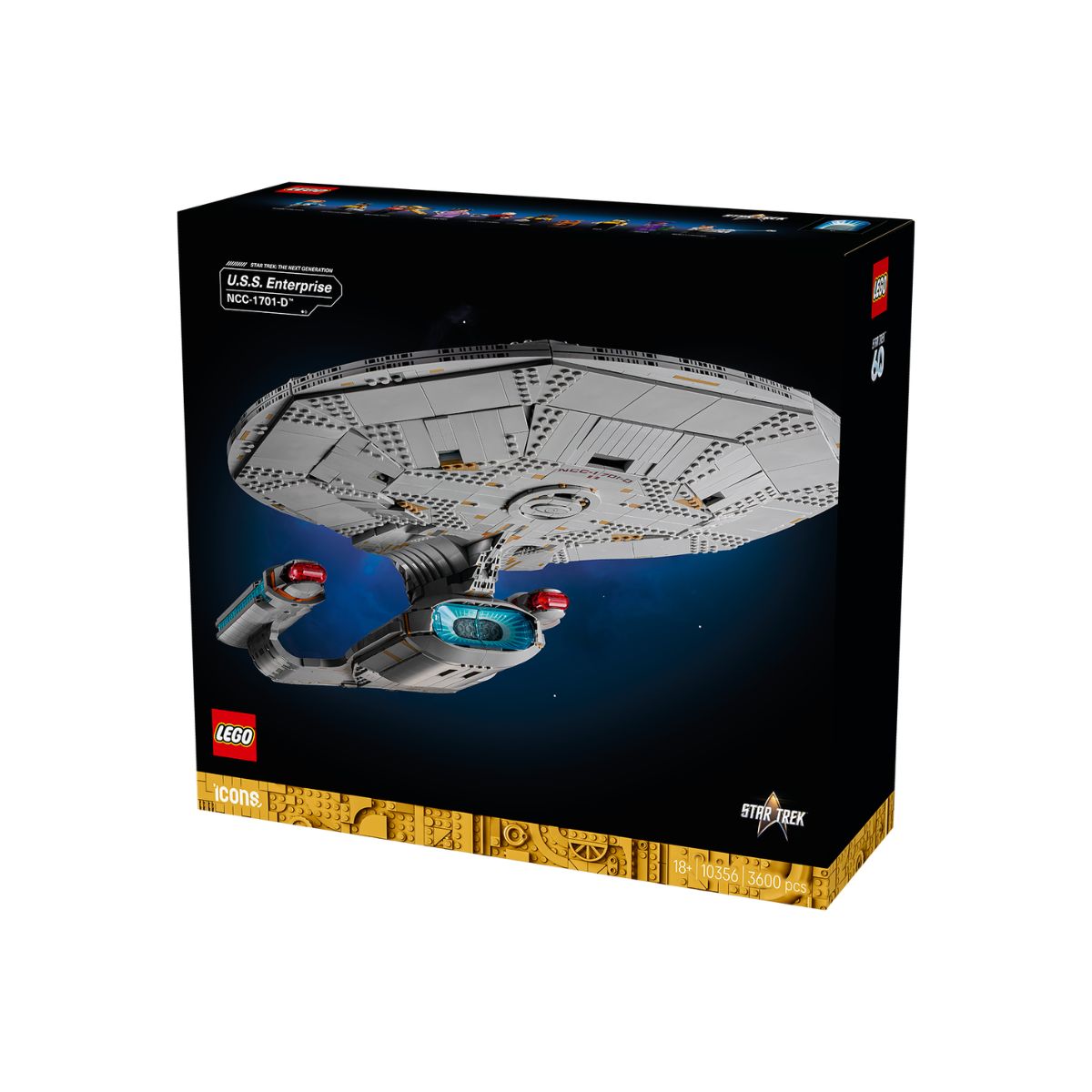 LEGO ICONS Star Trek™ U.S.S. Enterprise NCC‑1701‑D 10356 (3,600 Pieces)