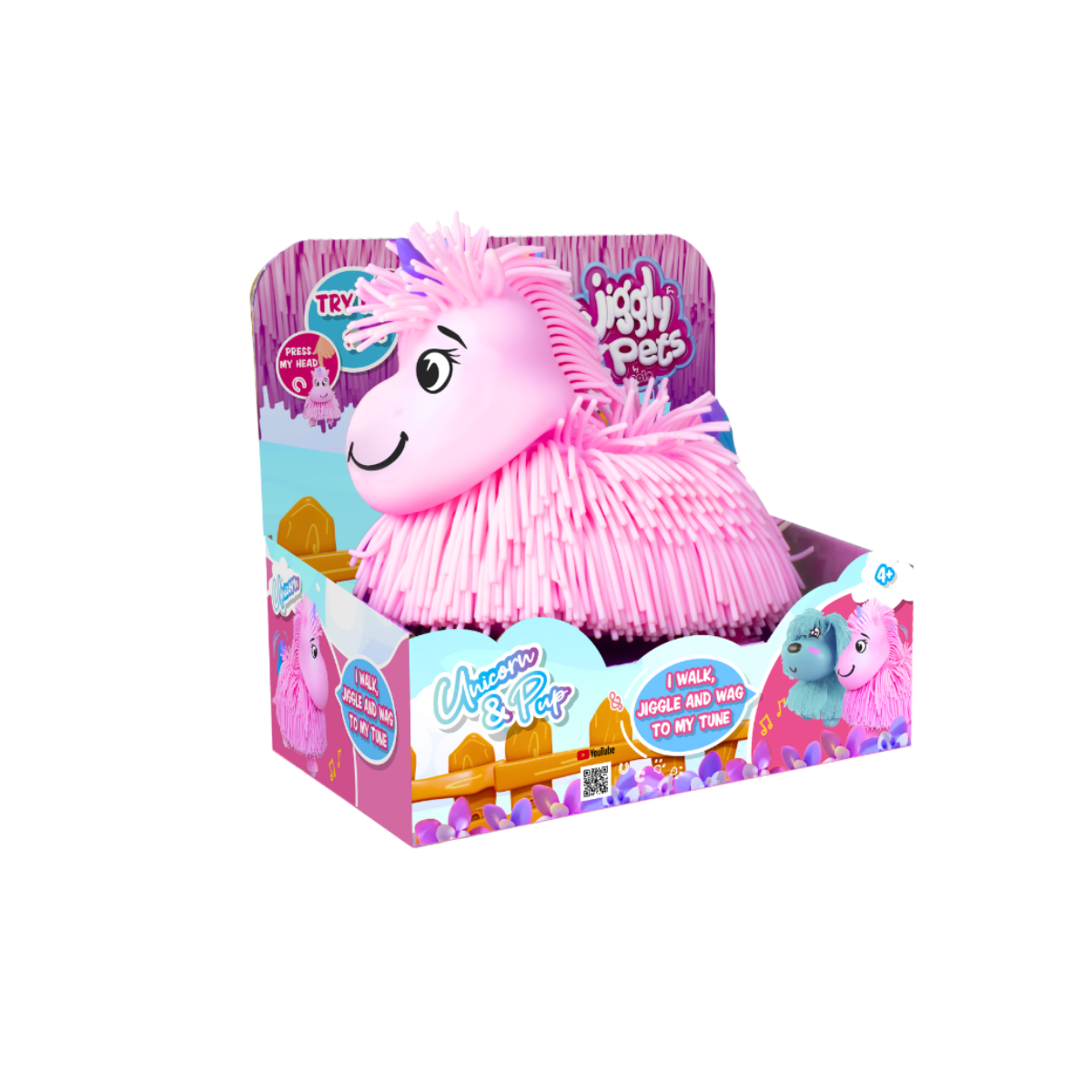 Đồ Chơi Thú Cưng Nhún Nhảy Kỳ Lân Hồng Jiggly Pets Jp002f-Pi