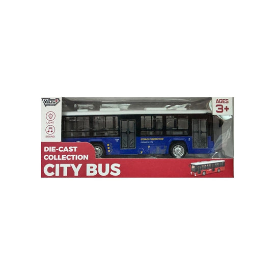 Đồ Chơi Xe Buýt Thành Phố Có Đèn Và Âm Thanh (Xanh) VECTO VT0771A