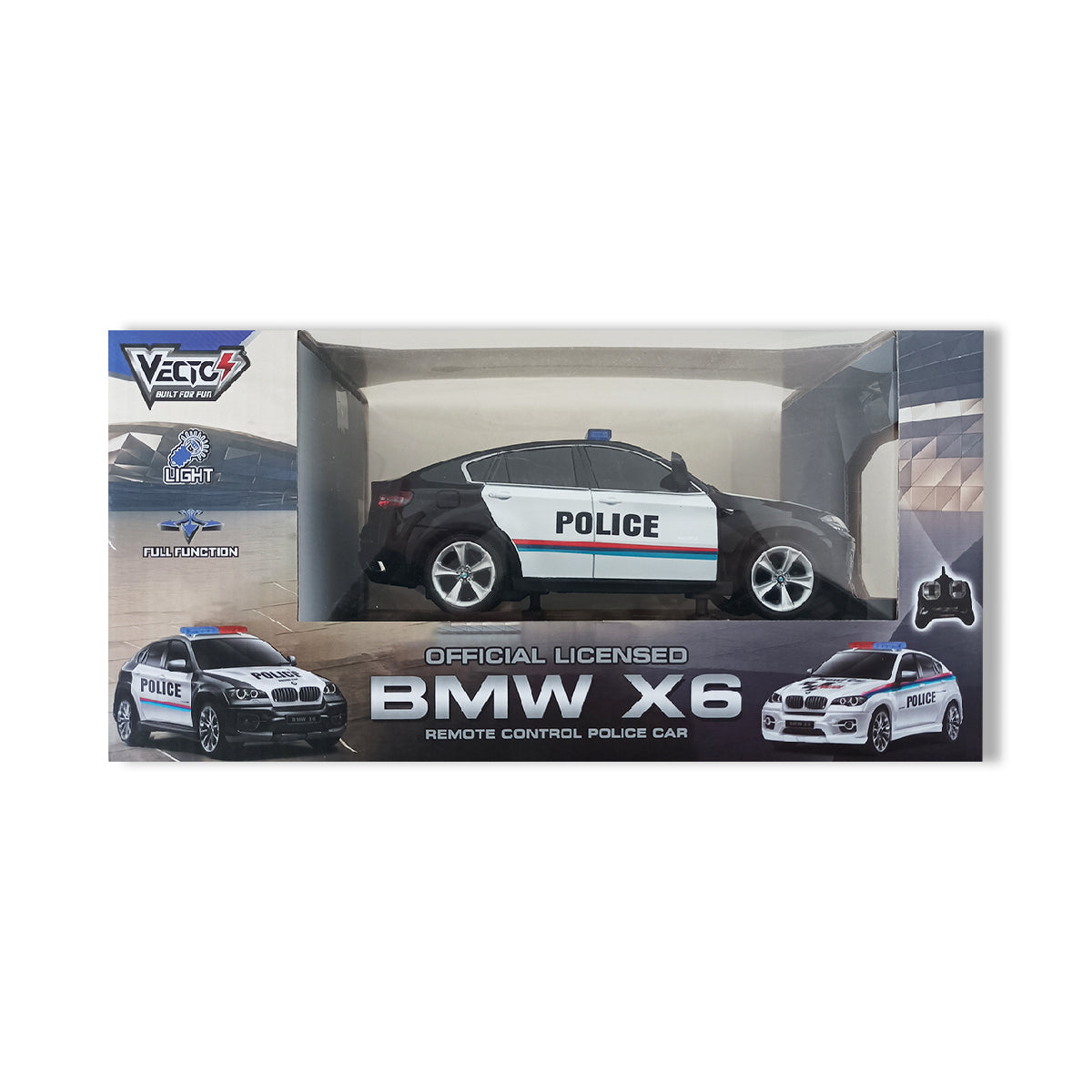 Đồ Chơi Xe Cảnh Sát Bmw X6 Điều Khiển Từ Xa (Đen) Vecto Vt2404p