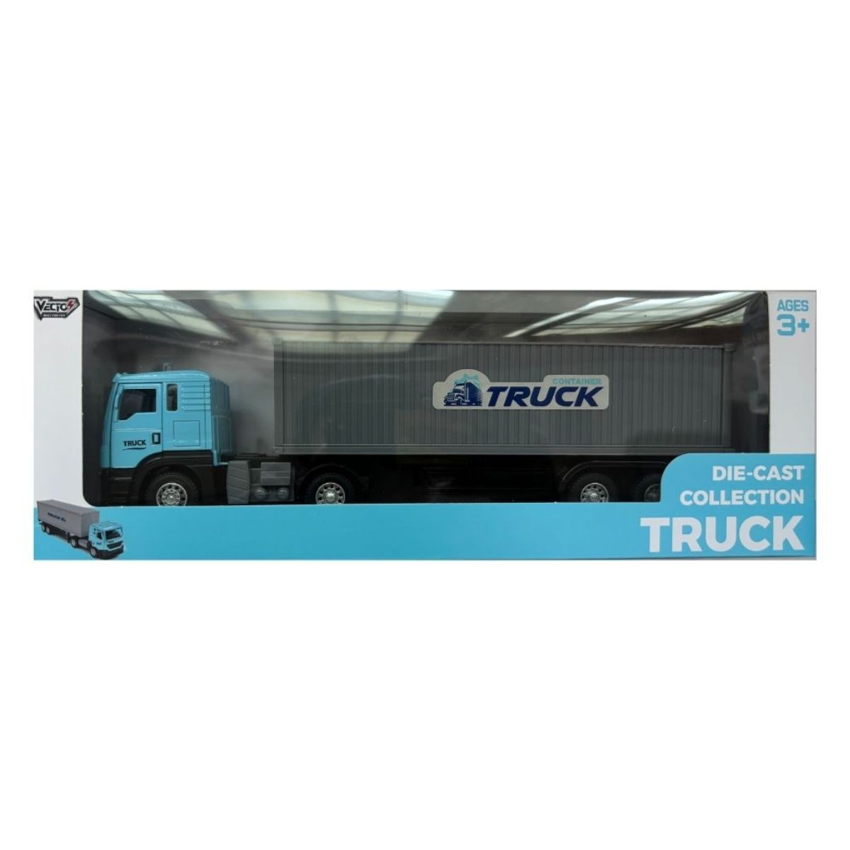 Đồ Chơi Xe Container Chở Hàng Chạy Trớn (Xanh) VECTO VT17A