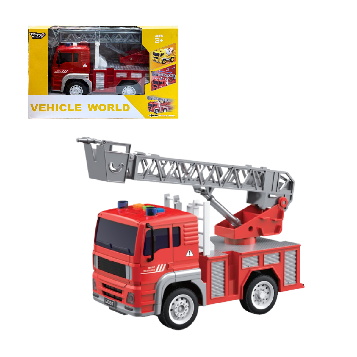 Đồ Chơi Xe Cứu Hỏa Chạy Trớn Có Đèn Và Âm Thanh VECTO VT551B