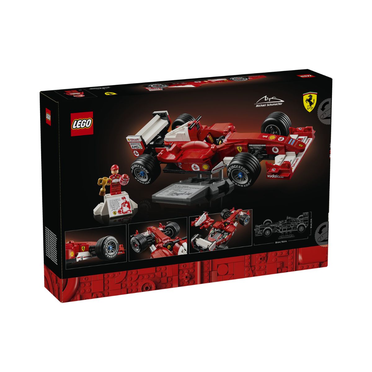 Đồ Chơi Lắp Ráp Xe Đua Ferrari F2004 Và Tay Đua Michael Schumacher LEGO ICONS 11375