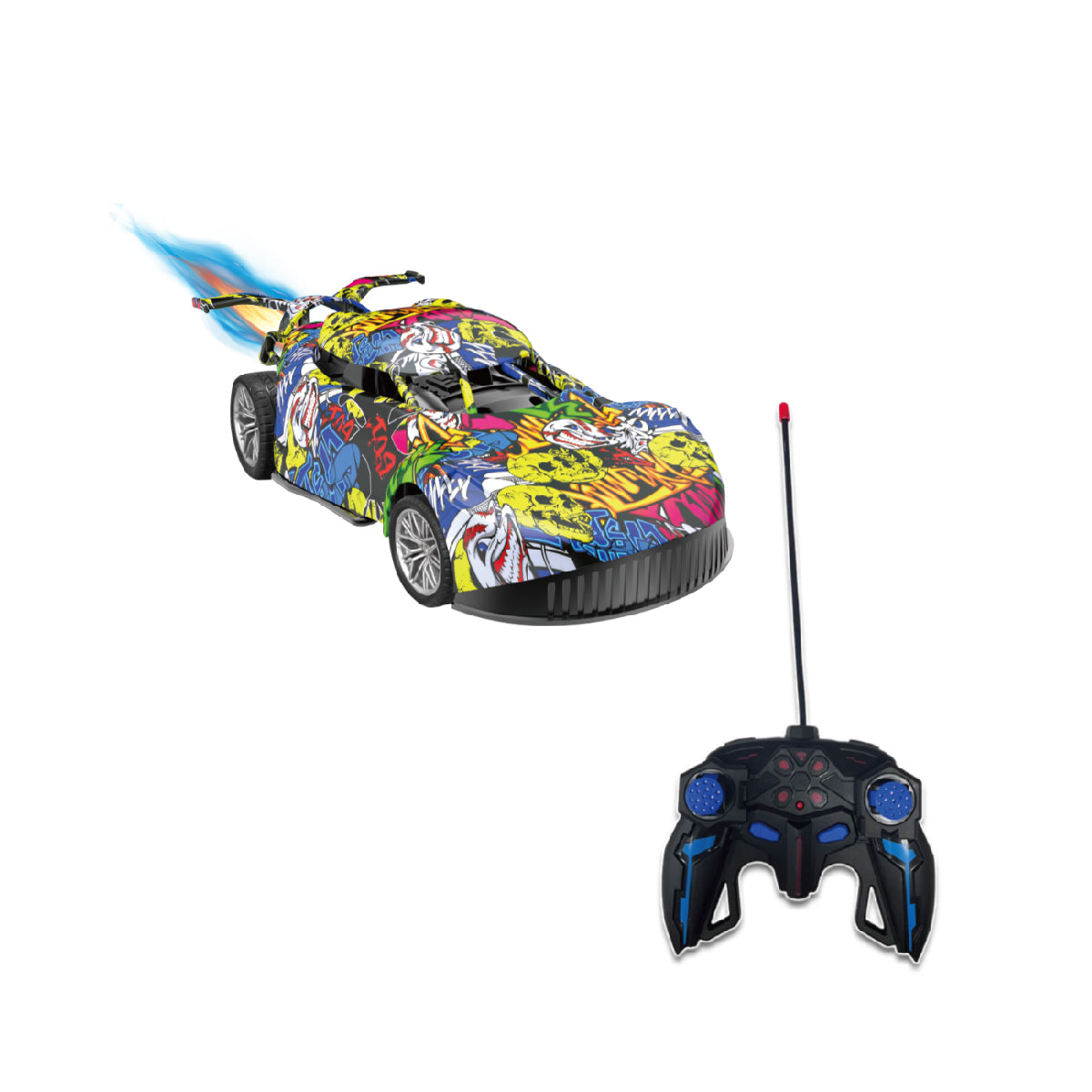 Đồ Chơi Xe Đua Graffiti Phun Sương Điều Khiển Từ Xa (Vàng) VECTO VT8673A