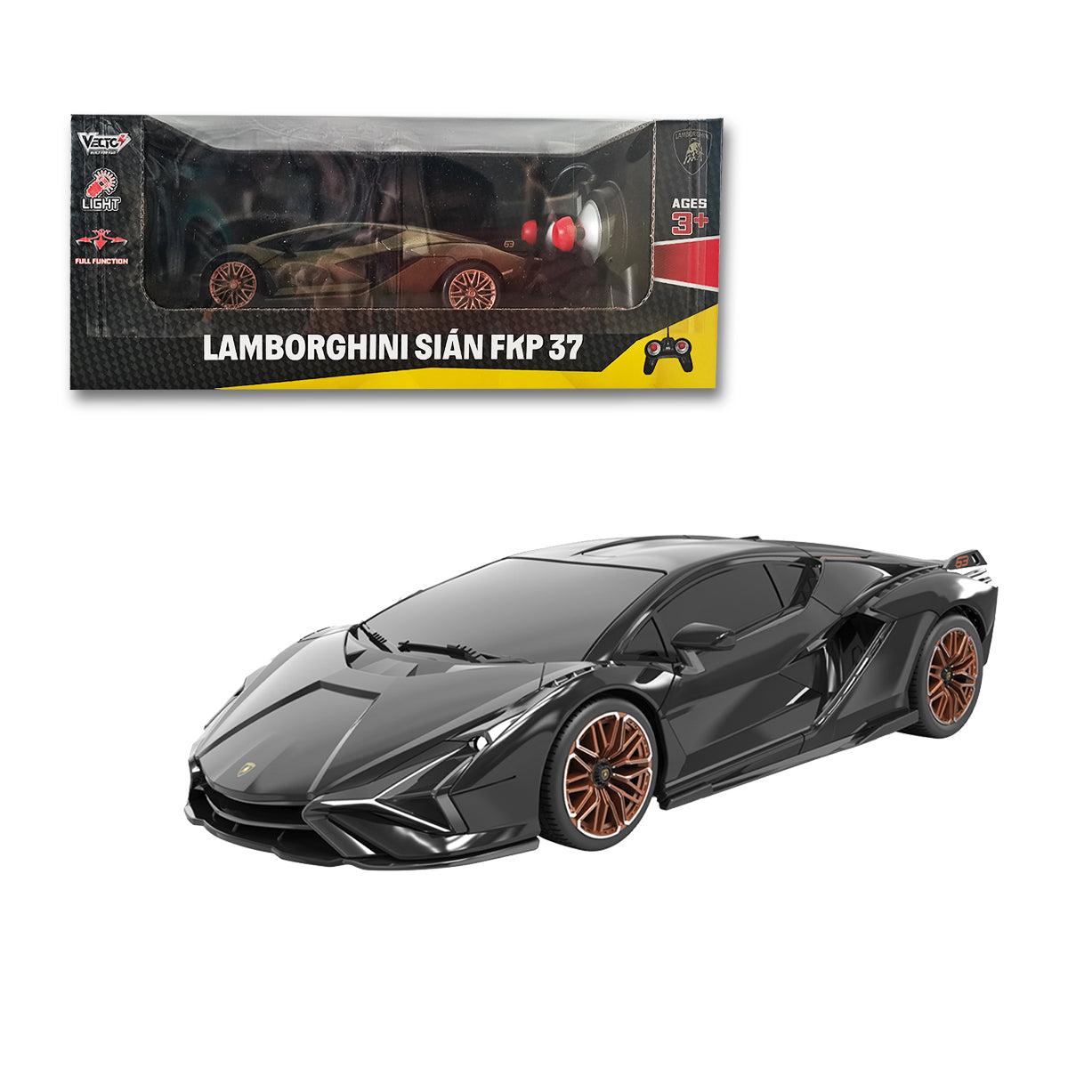 Đồ Chơi Xe Lamborghini Sian Fkp 37 Điều Khiển Từ Xa (Đen) Vecto Vt2403