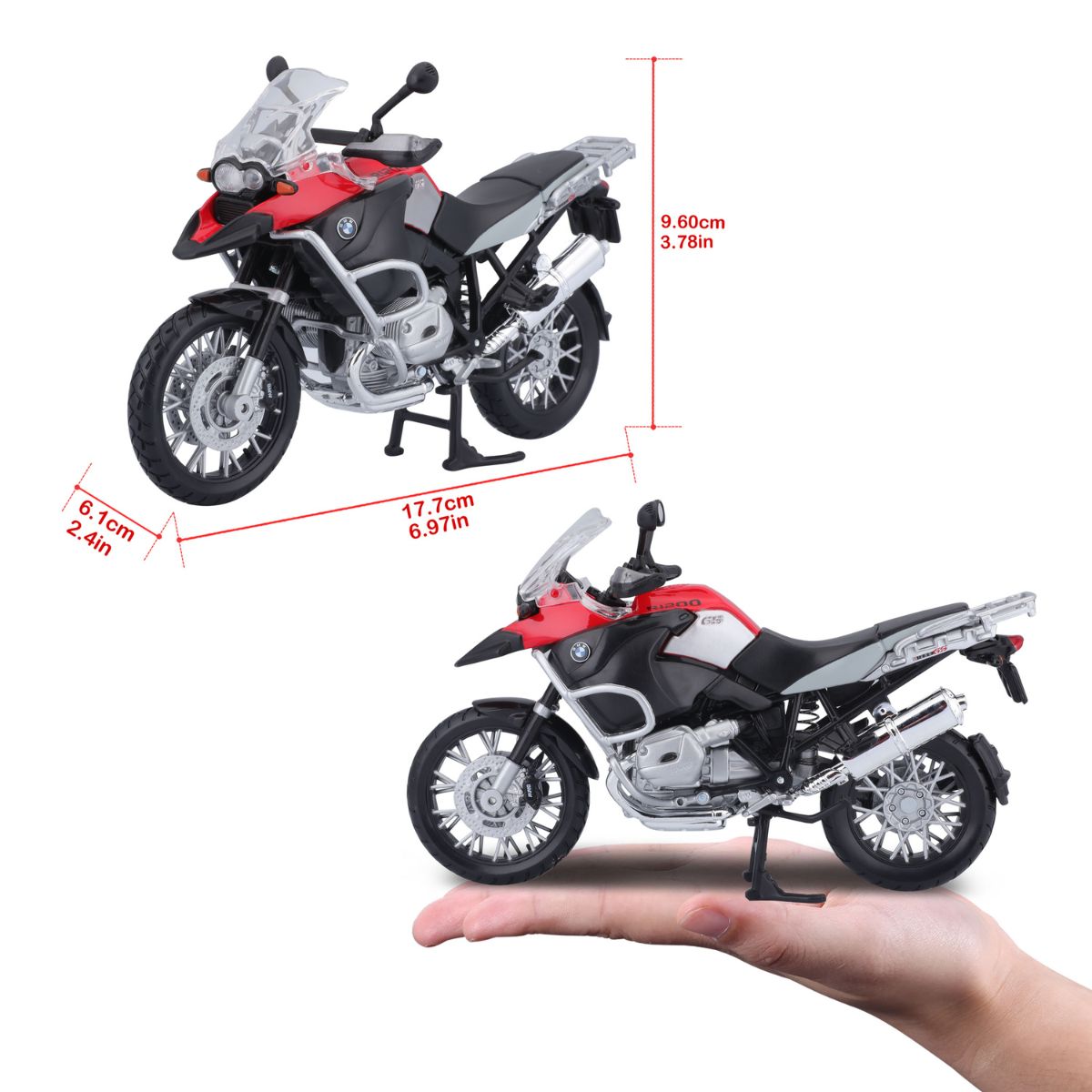 Đồ Chơi Xe Mô Hình Mô Tô 1:12 Dòng BMW R1200 GS MAISTO MT31101
