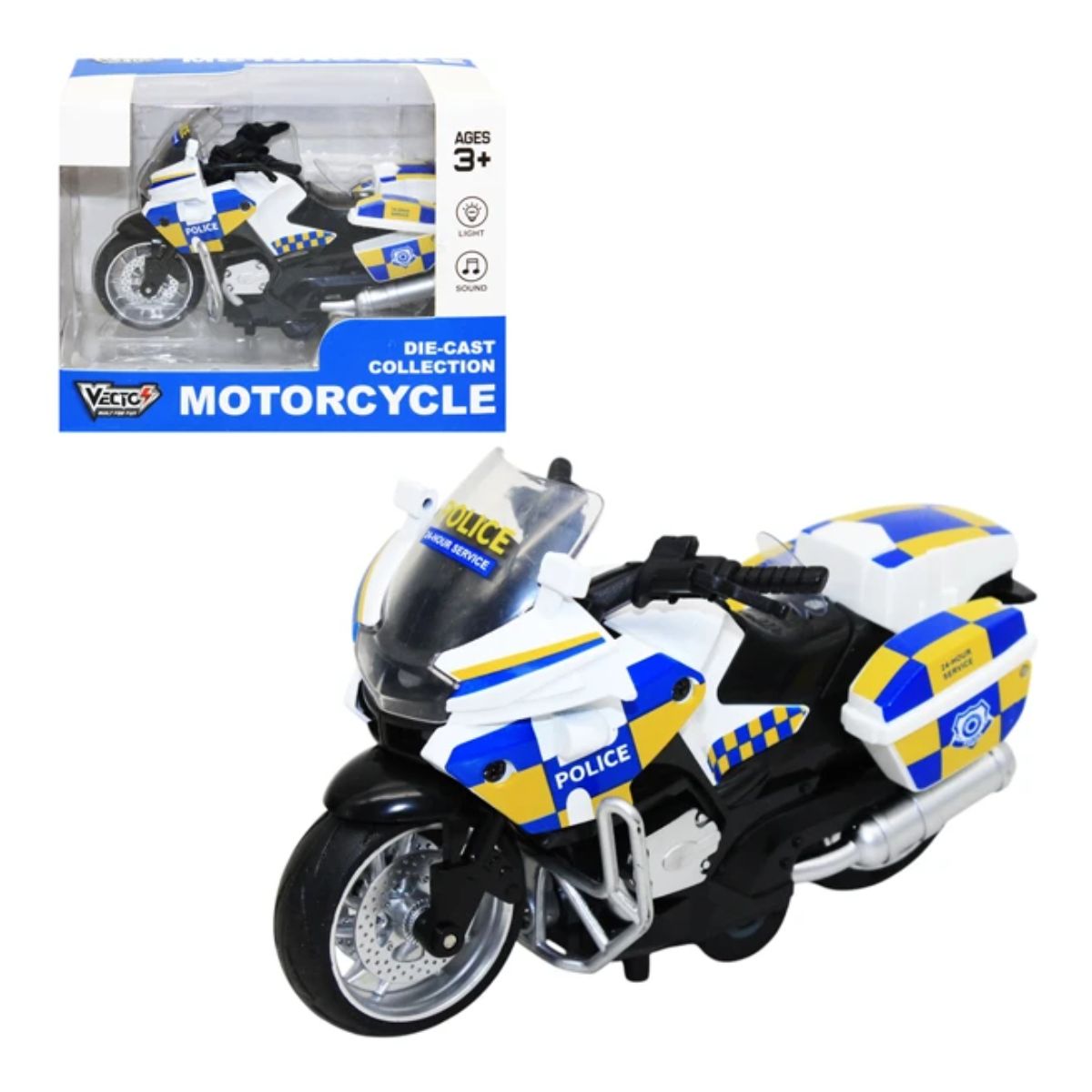 Đồ Chơi Xe Motor Cảnh Sát Có Đèn Và Âm Thanh VECTO VT0781A