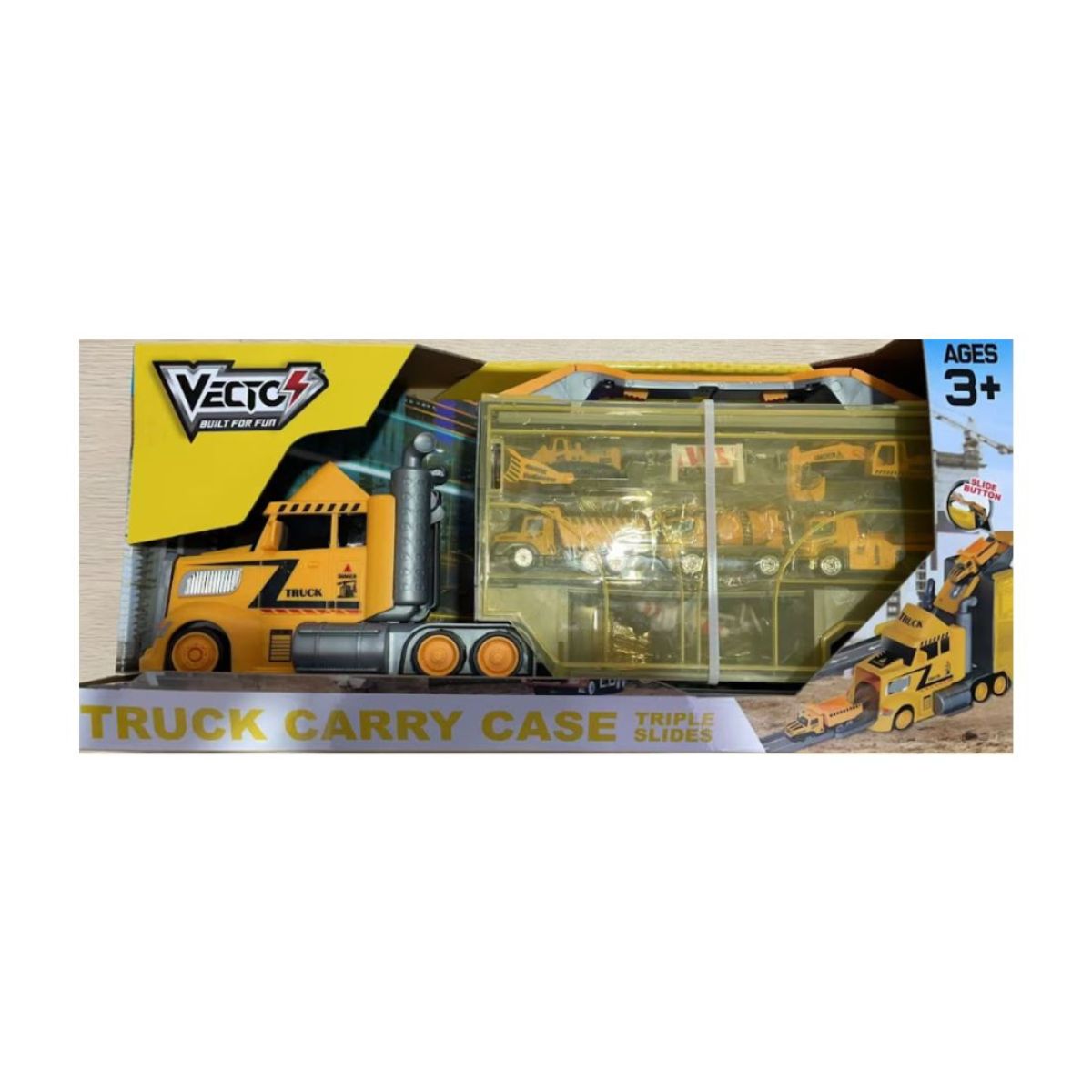 Đồ Chơi Xe Tải Nhiều Ngăn Công Trình Với Đường Trượt Nối Dài Vecto Vt110