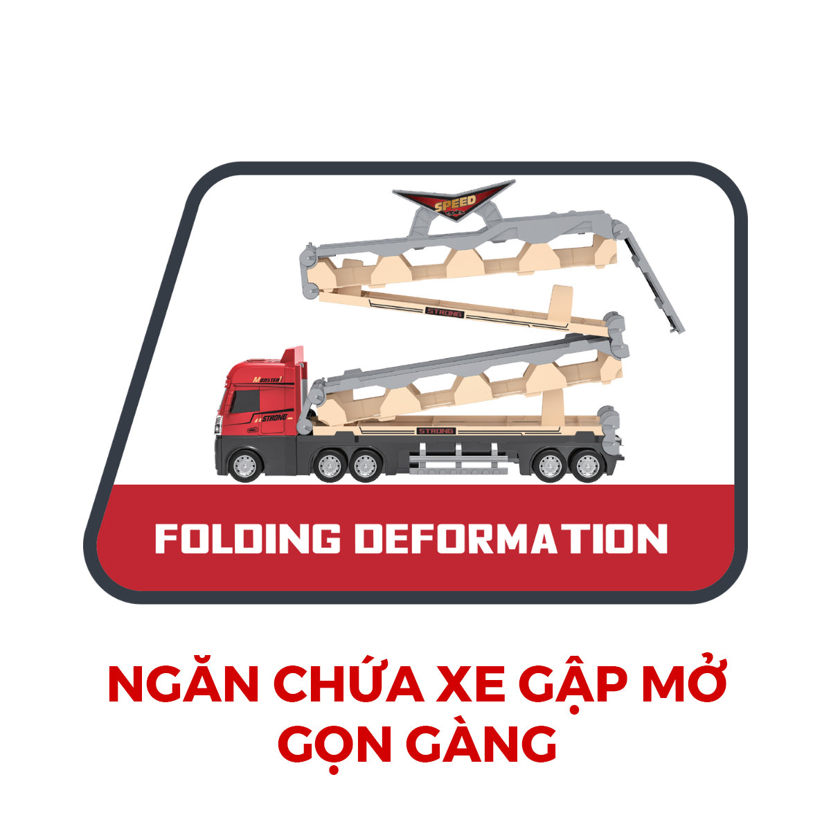 Đồ Chơi Xe Tải Nhiều Ngăn Tích Hợp Đường Đua (Phiên Bản Mới) VECTO VT201-1