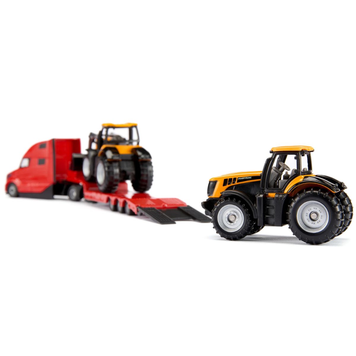 Đồ Chơi Xe Tải Volvo Chở 2 Xe Máy Kéo Nông Nghiệp JCB SIKU 1785