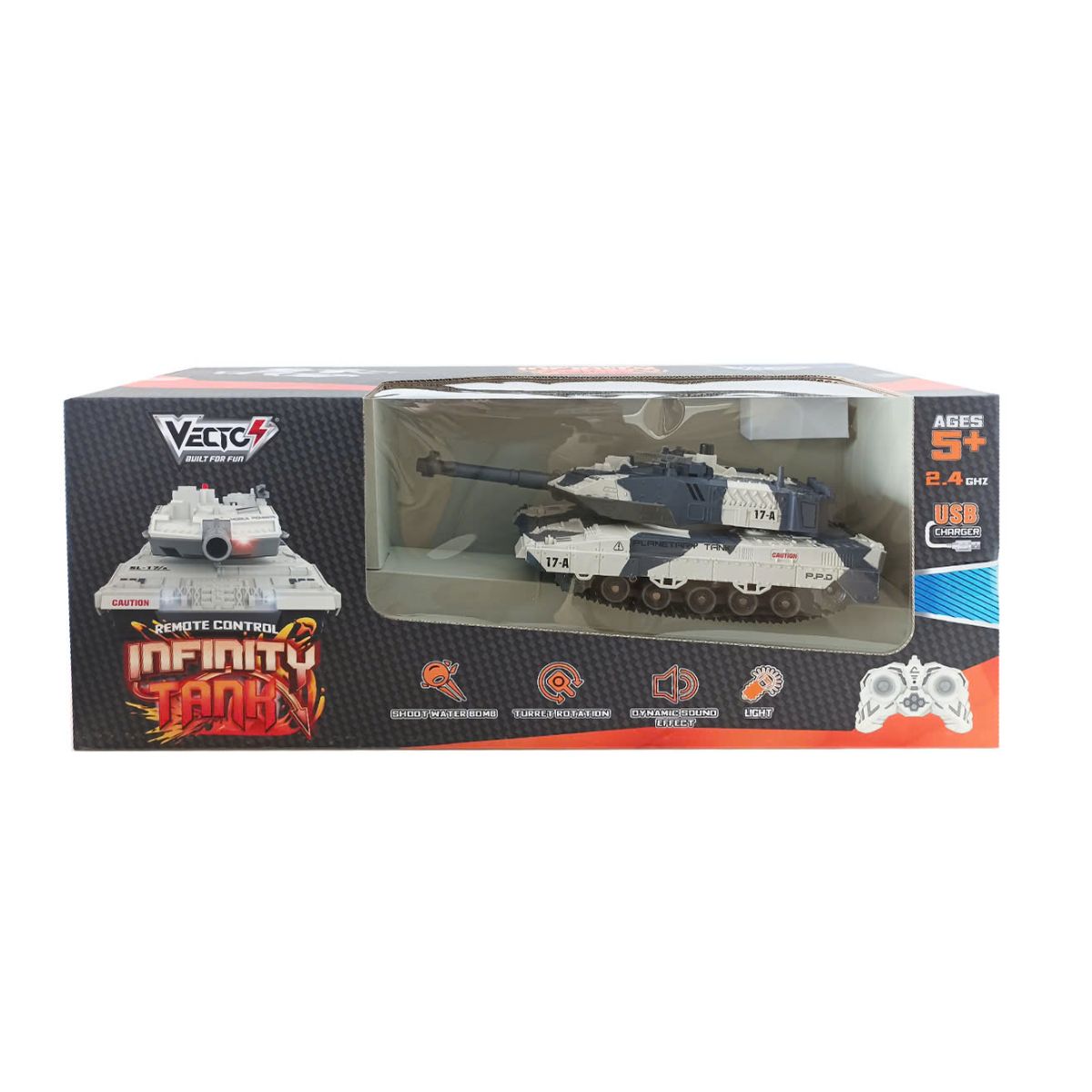Đồ Chơi Xe Tăng Vô Cực Điều Khiển Từ Xa (Xanh) VECTO VT8434