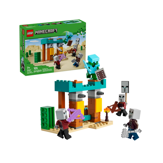 LEGO Minecraft 21267 Desert Patrol Illager Building Set (105 pieces)