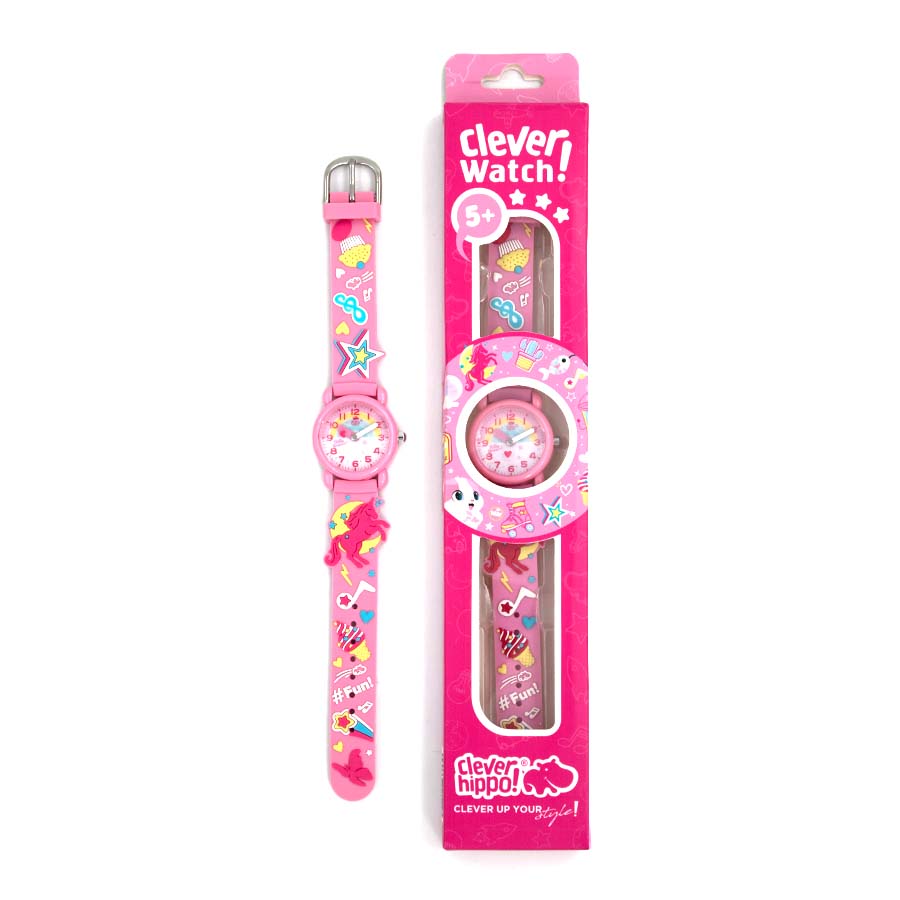 Đồng Hồ Clever Watch - Unicorn Hồng Clever Hippo Wg012