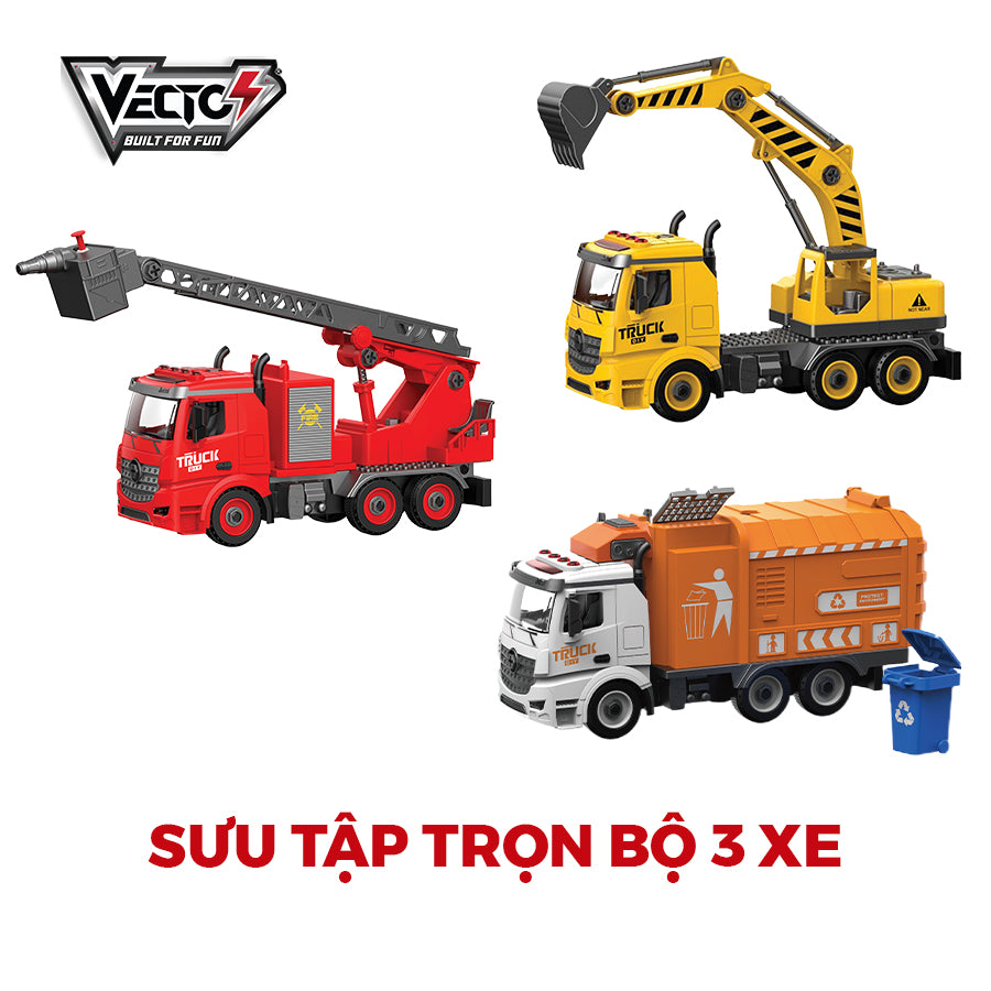 VECTO DIY assembly toy VECTO VT9082A garbage collection vehicle