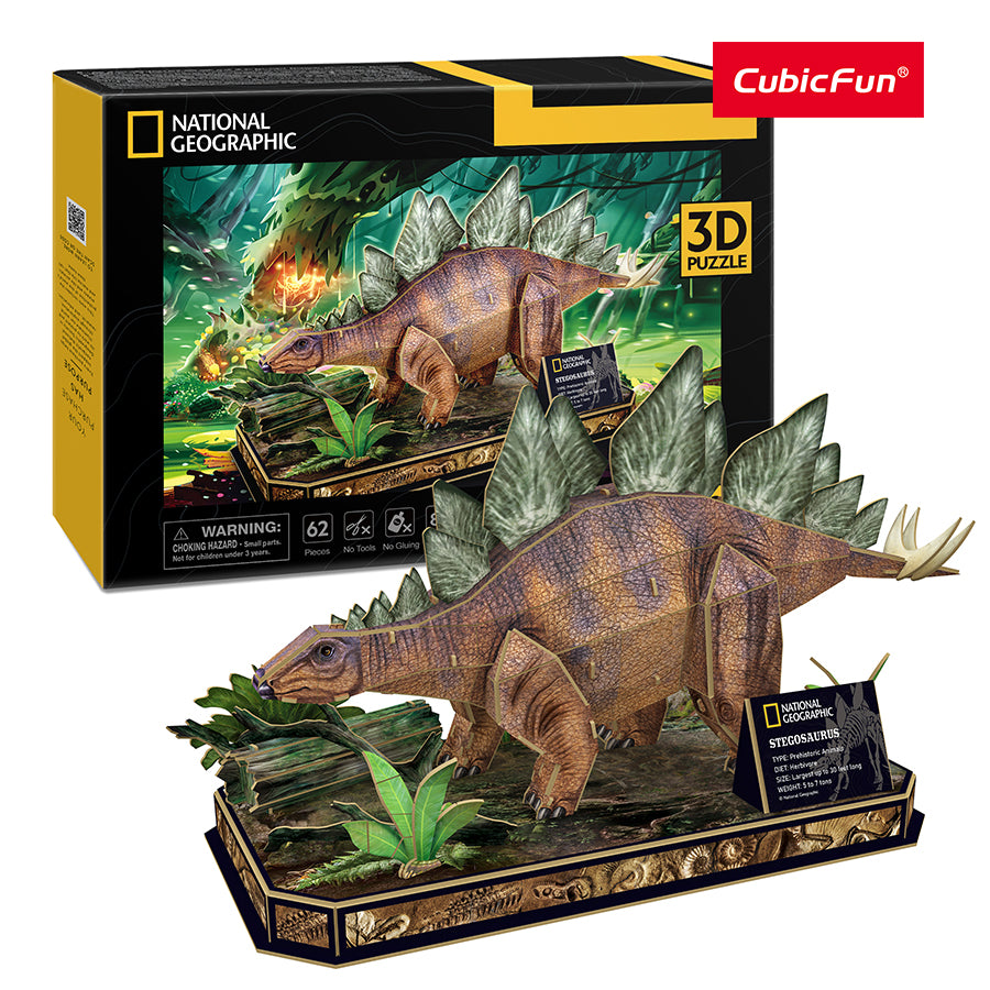 Đồ chơi trẻ em xếp hình 3D Nat Geo: Khủng long Stegosaurus PUZZLES DS1054H