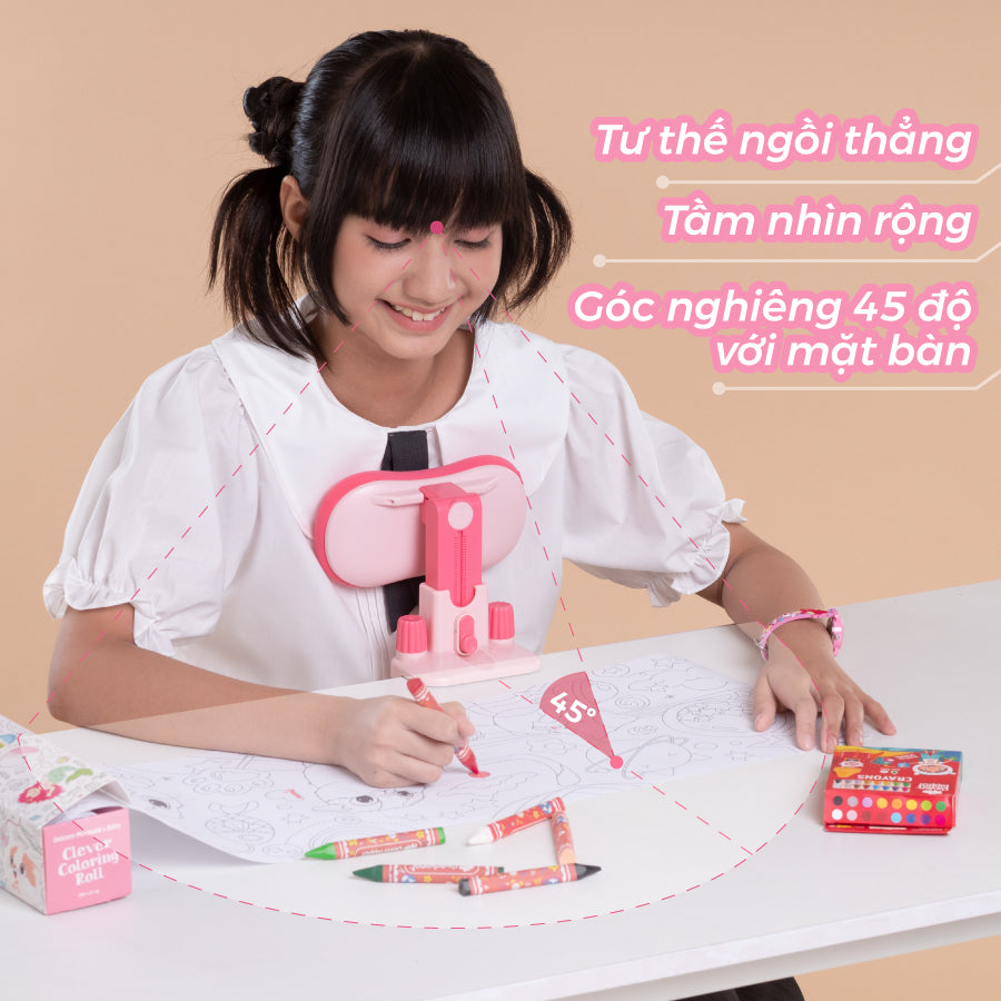 Giá Đỡ Điều Chỉnh Tư Thế Ngồi Pro-Posture Hồng CLEVER HIPPO MS-PP2401/PINK