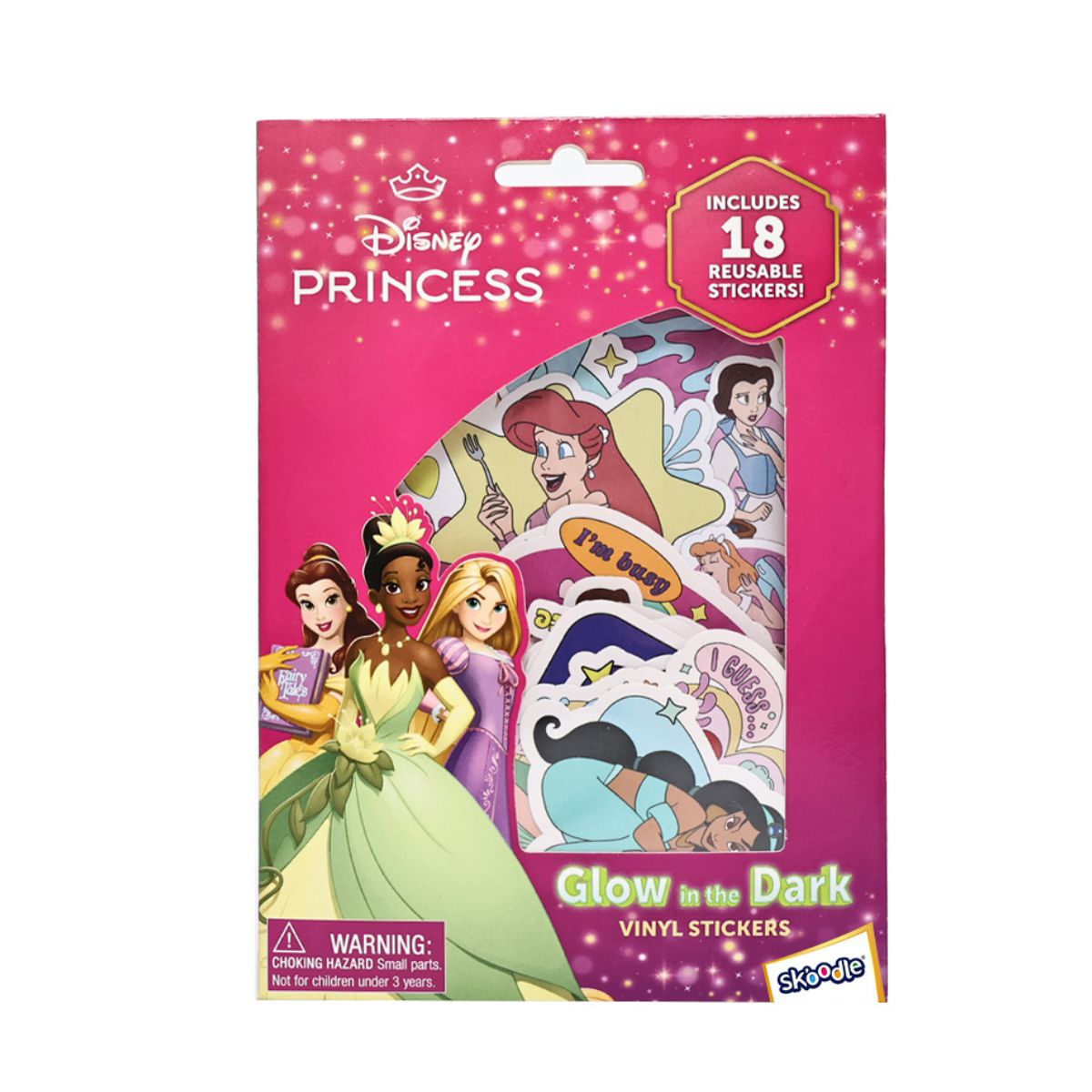 Hình Dán Phát Sáng Trong Bóng Tối Disney Princess RED RIDGE 101451