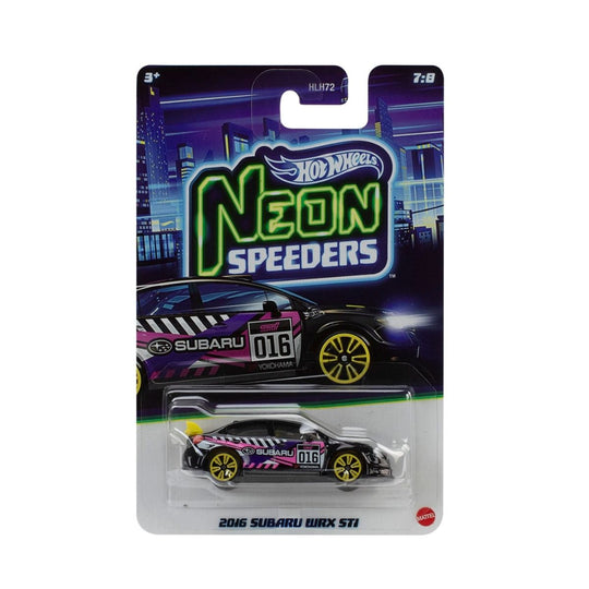 Hot Wheels Neon Speeders 2016 Subaru WRX STI (Chase) Toy HOT WHEELS HLH72