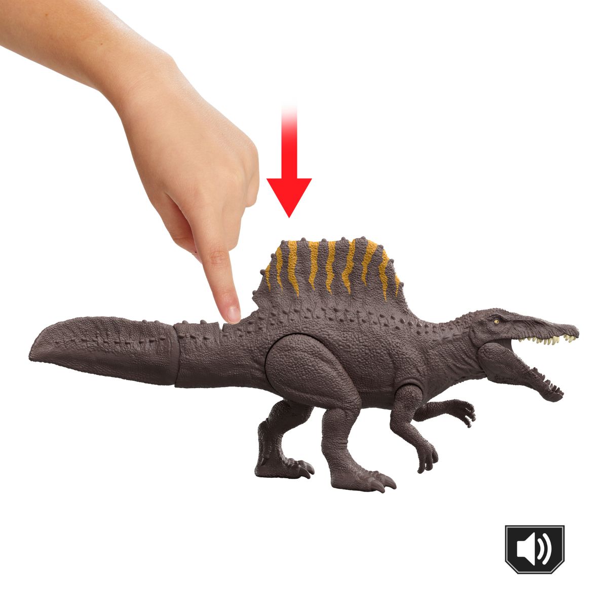 Đồ Chơi Khủng Long Tiếng Gầm Bùng Nổ Spinosaurus Rebirth 12inch JURASSIC WORLD MATTEL JKT71