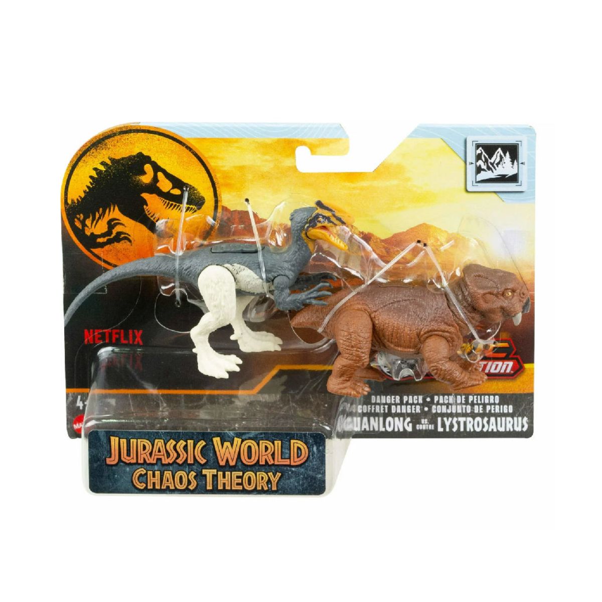 Đồ Chơi Khủng Long Guanlong Lystrosaurus 6 Inch Khớp Linh Hoạt Jurassic World Mattel Hln49