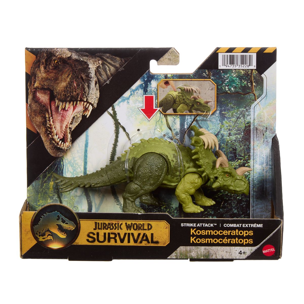 Đồ Chơi Khủng Long Tấn Công Kosmoceratops JURASSIC WORLD MATTEL JGB77
