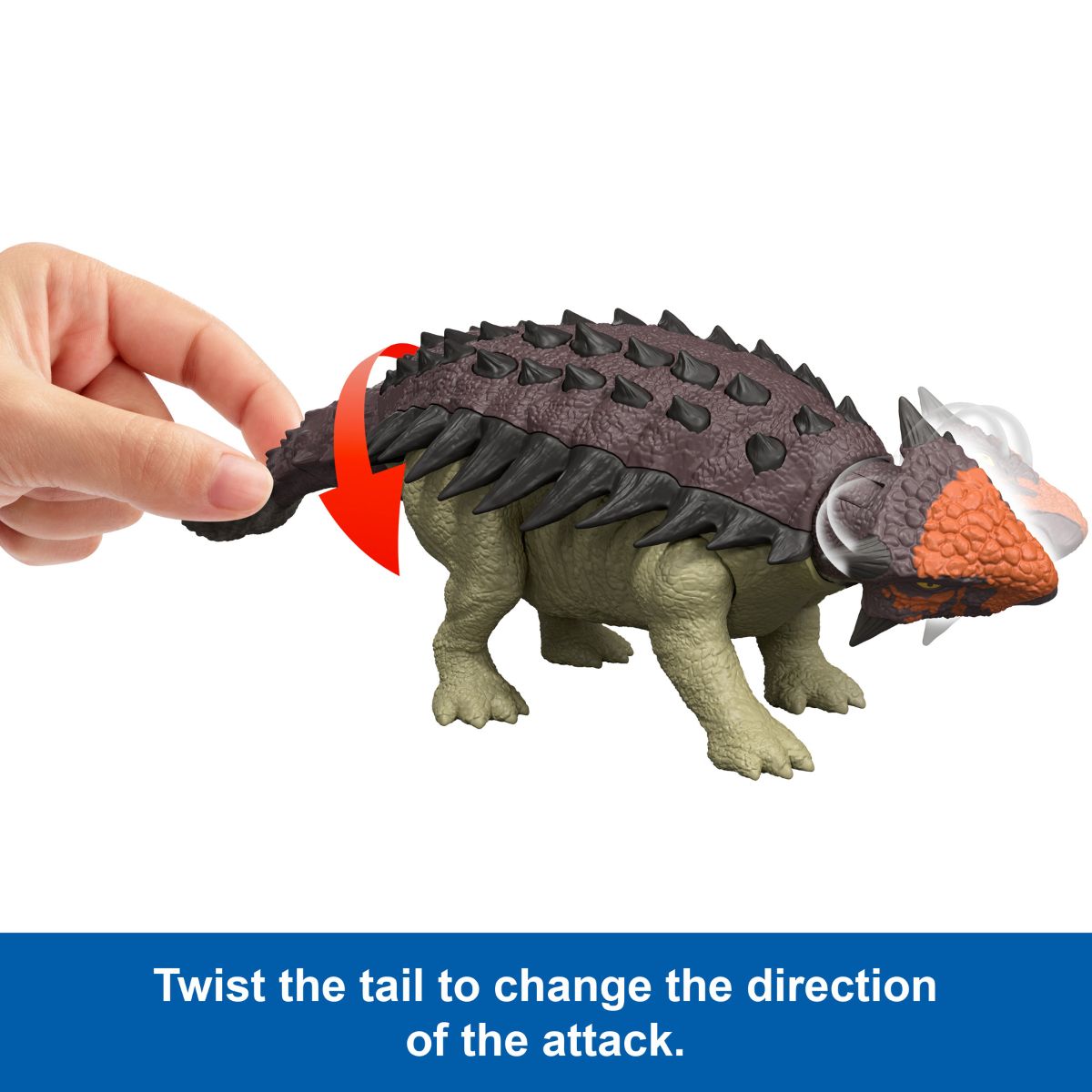 Jurassic World Saga Dinosaur Action Figure with Sound – Ankylosaurus JGB90/JGB87