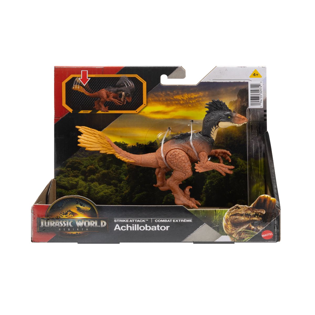 Đồ Chơi Mô Hình Saga Khủng Long Tấn Công Achillobator JURASSIC WORLD MATTEL JGB78/JGB77