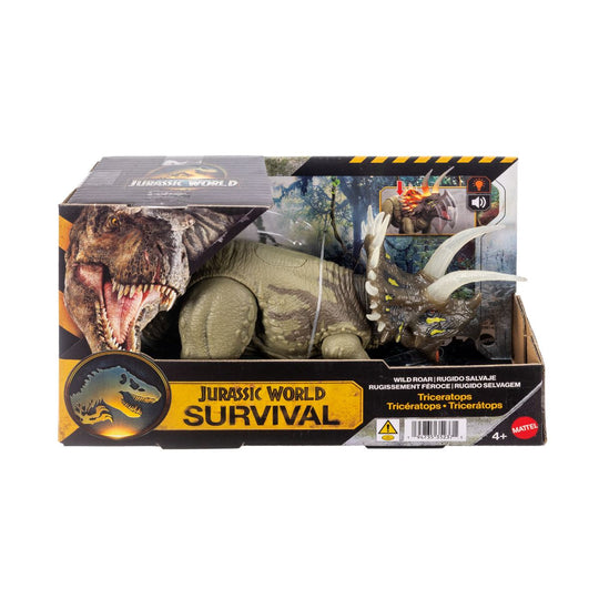 Saga Triceratops Dinosaur Toy with Sound Jurassic World Mattel JKL81/JGB87