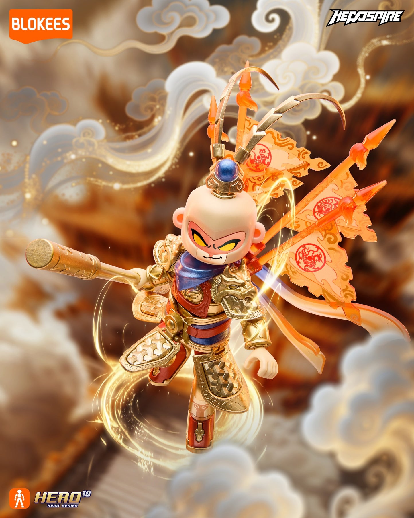 Hero Figure Toy Monkey King Golden Armor BLOKEES 85056