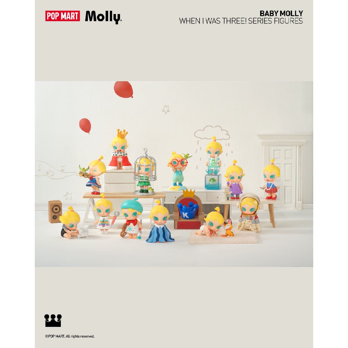 Mô Hình Baby Molly When I was Three！Series Figures Pop Mart 6941848264282