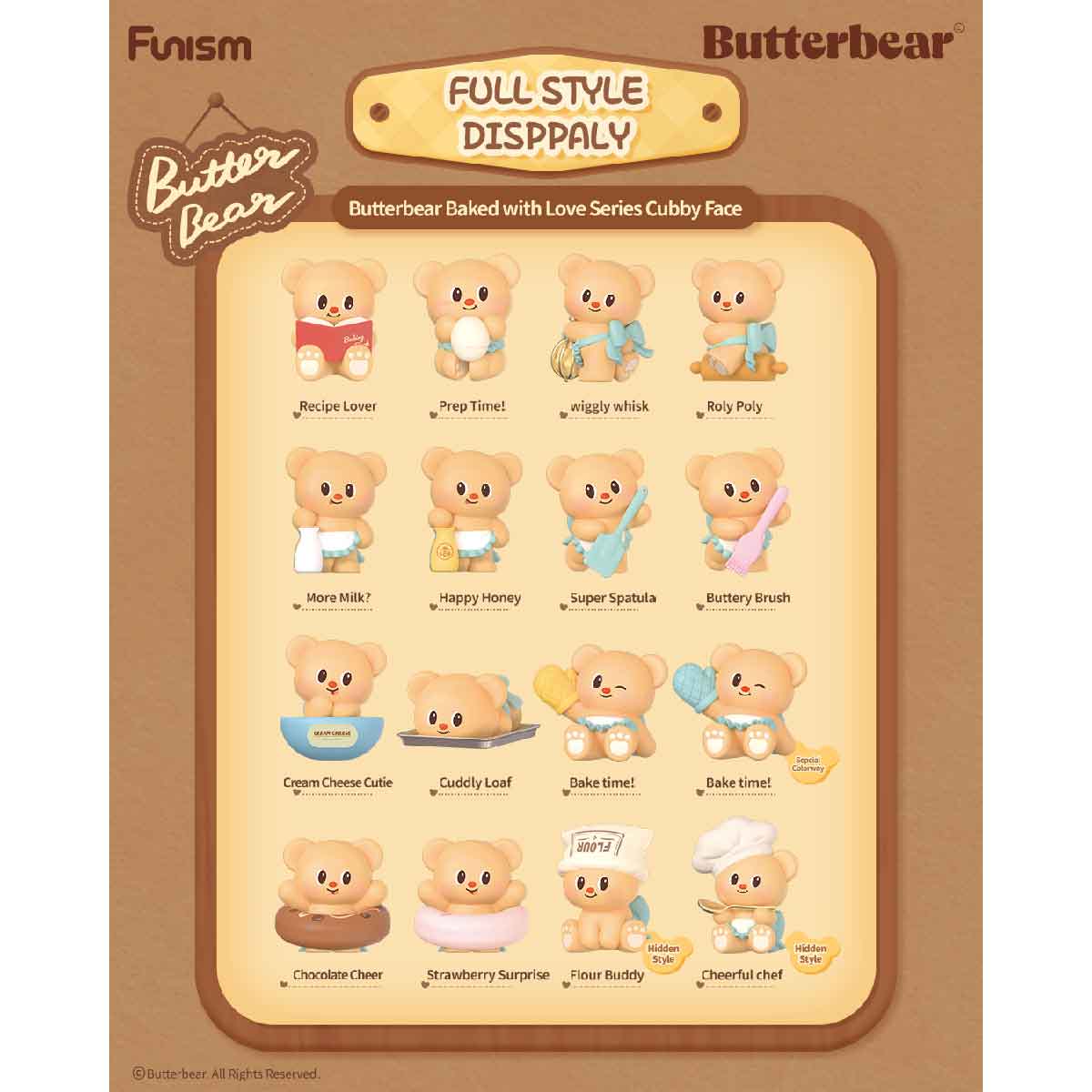 Mô Hình ButterBear Baked With Love Series Cubby Face FUNISM MX2089