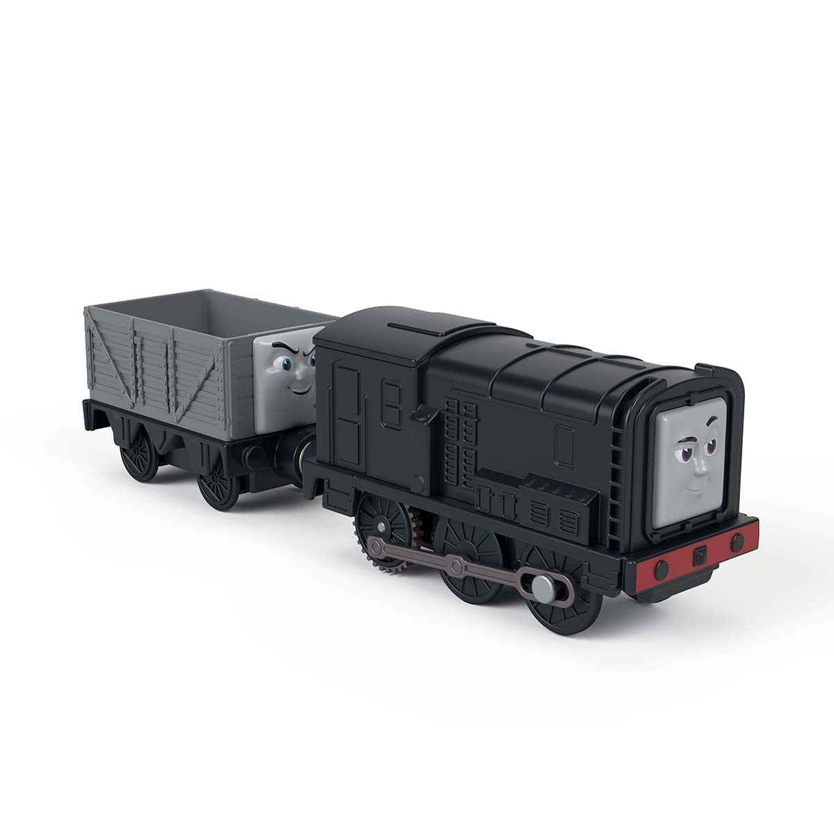 Locomotive model toy and one diesel-powered train car Thomas & Friends JLL47/JLL44