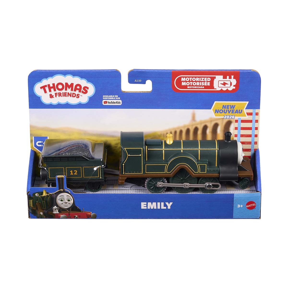 Đồ Chơi Mô Hình Đầu Kéo Và 1 Toa Tàu Động Cơ Emily T&F THOMAS FRIEND JLL50/JLL44