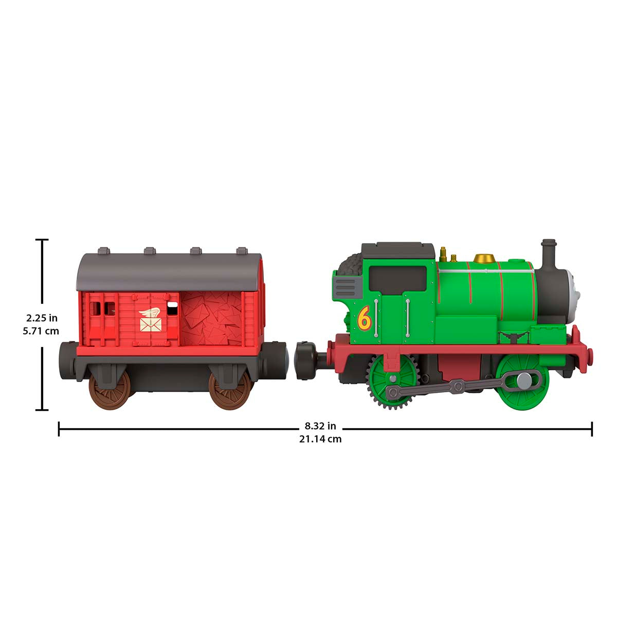 Đồ Chơi Mô Hình Đầu Kéo Và 1 Toa Tàu Động Cơ Percy & Toa chở thư T&F THOMAS FRIEND JLL46/JLL44