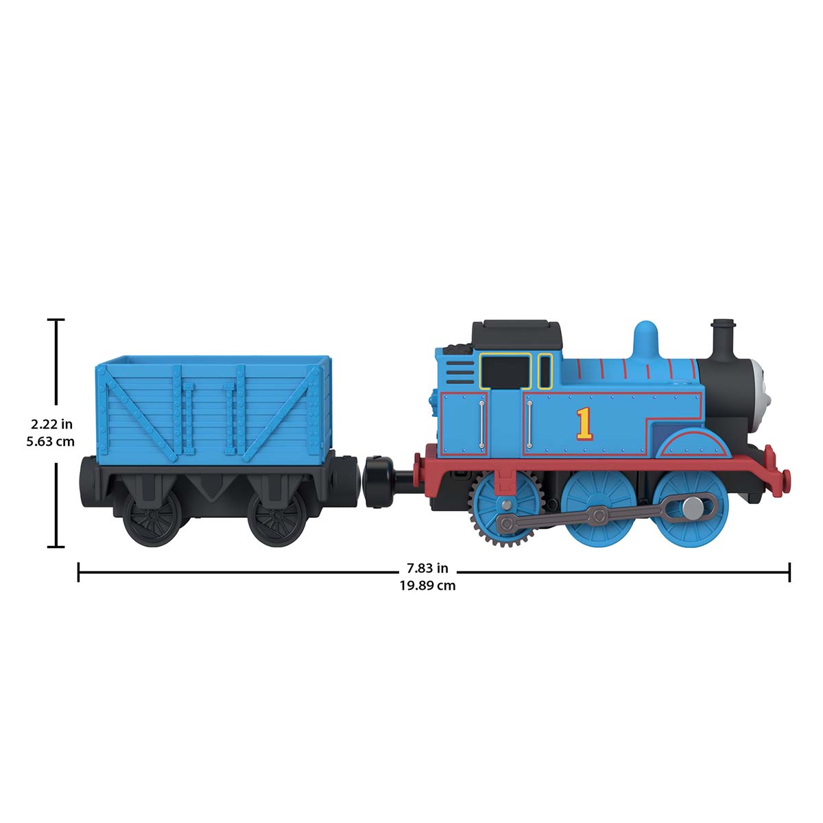 Pull-along toy model locomotive and 1 Thomas & Friends freight car THOMAS FRIEND JLL45/JLL44