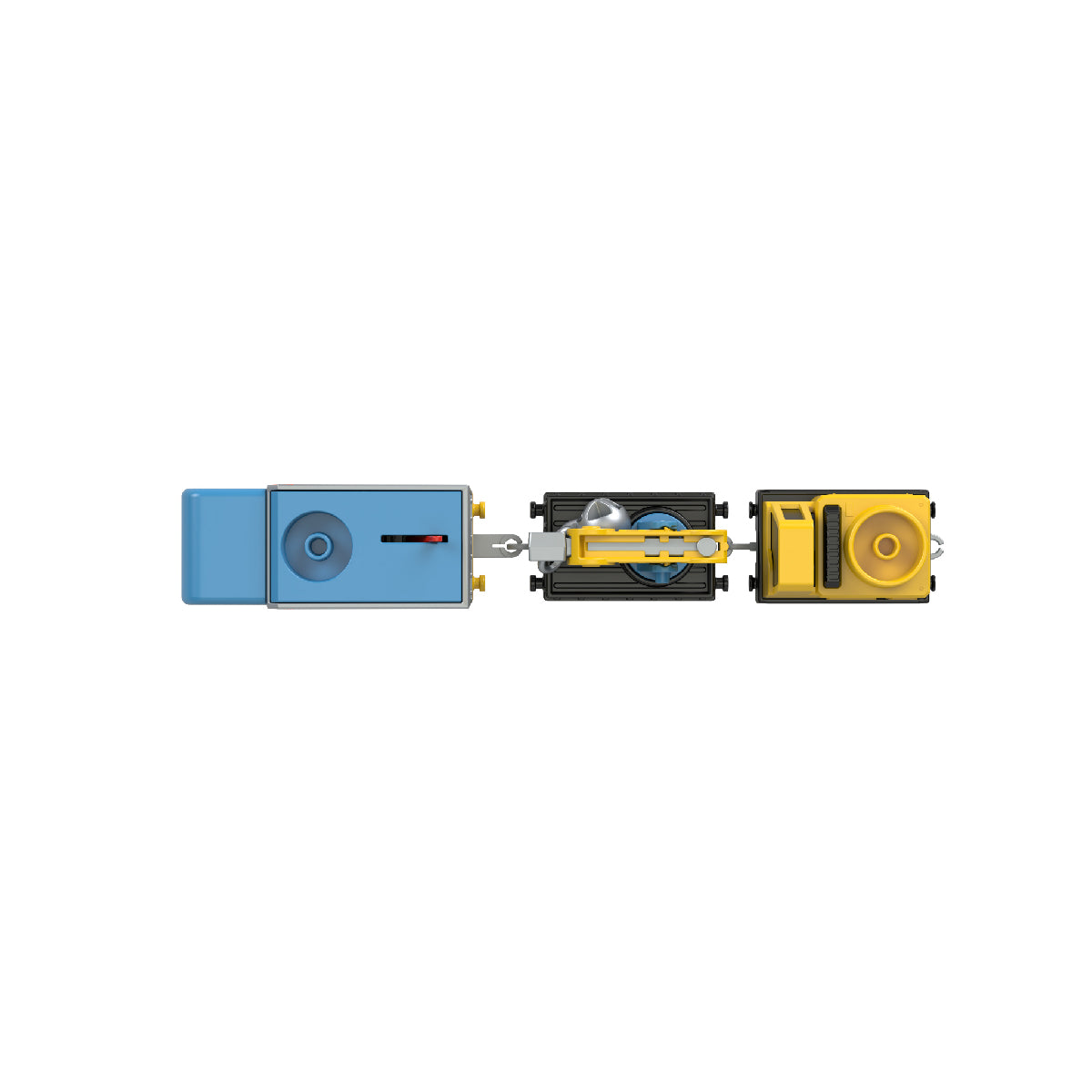 Đồ Chơi Mô Hình Đầu Kéo Và 2 Toa Tàu Carly & Crane THOMAS FRIEND HFX97