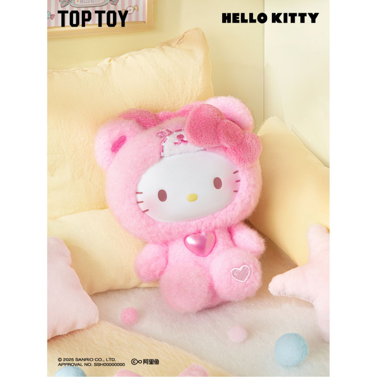 Đồ Chơi Mô Hình Hello Kitty Teddy Pajamas Series Plush Pendant TOP TOY 2303950010104