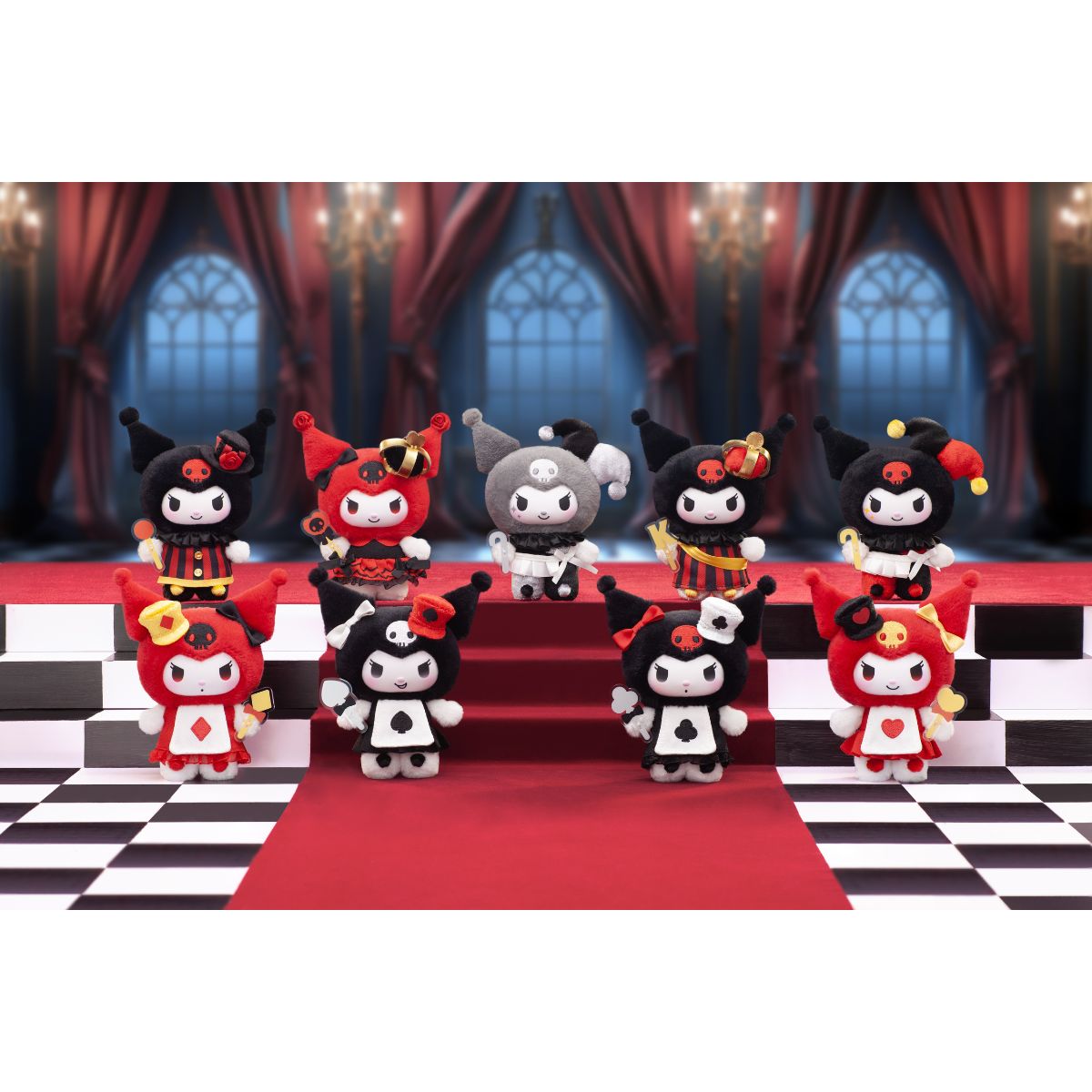 Mô Hình  Đồ Chơi Kuromi Poker Kingdom Series Plush Pendant Blind Box TOP TOY 2304094310105