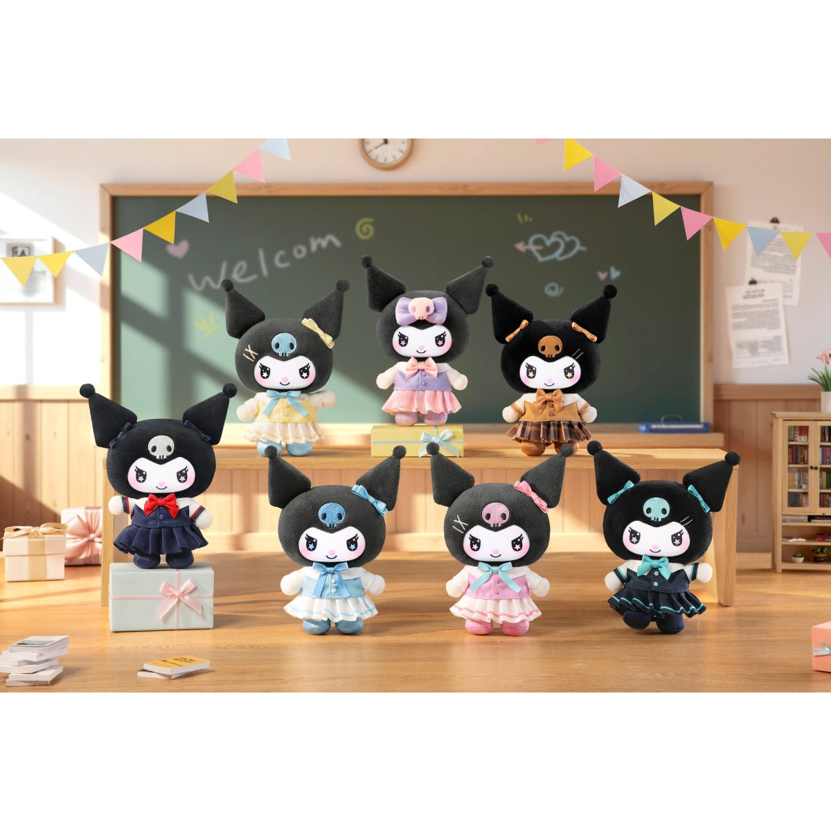 Đồ Chơi Mô Hình Kuromi School Life Series Plush Pendant Blind Box TOP TOY 2303566610101