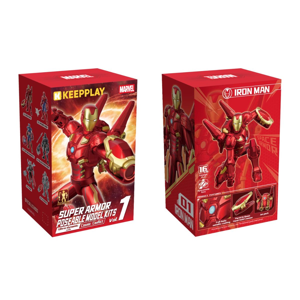 Đồ Chơi Mô Hình Lắp Ráp Marvel Super Armor Block - Iron Man KEEPPLAY 73070