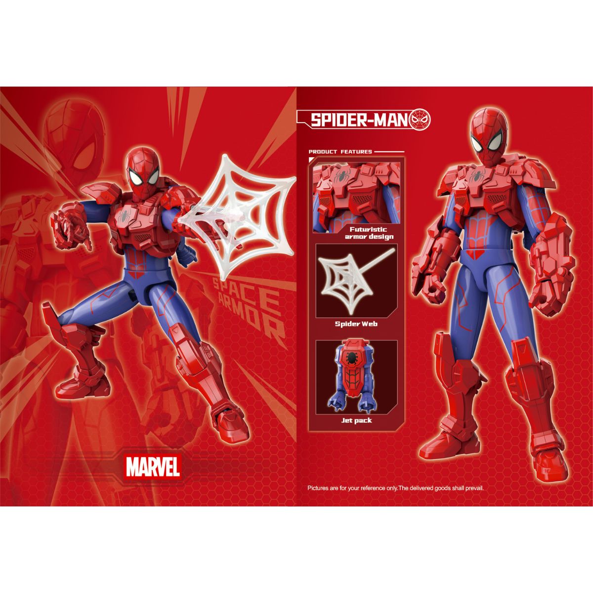 Đồ Chơi Mô Hình Lắp Ráp Marvel Super Armor Block - Spiderman KEEPPLAY 73071