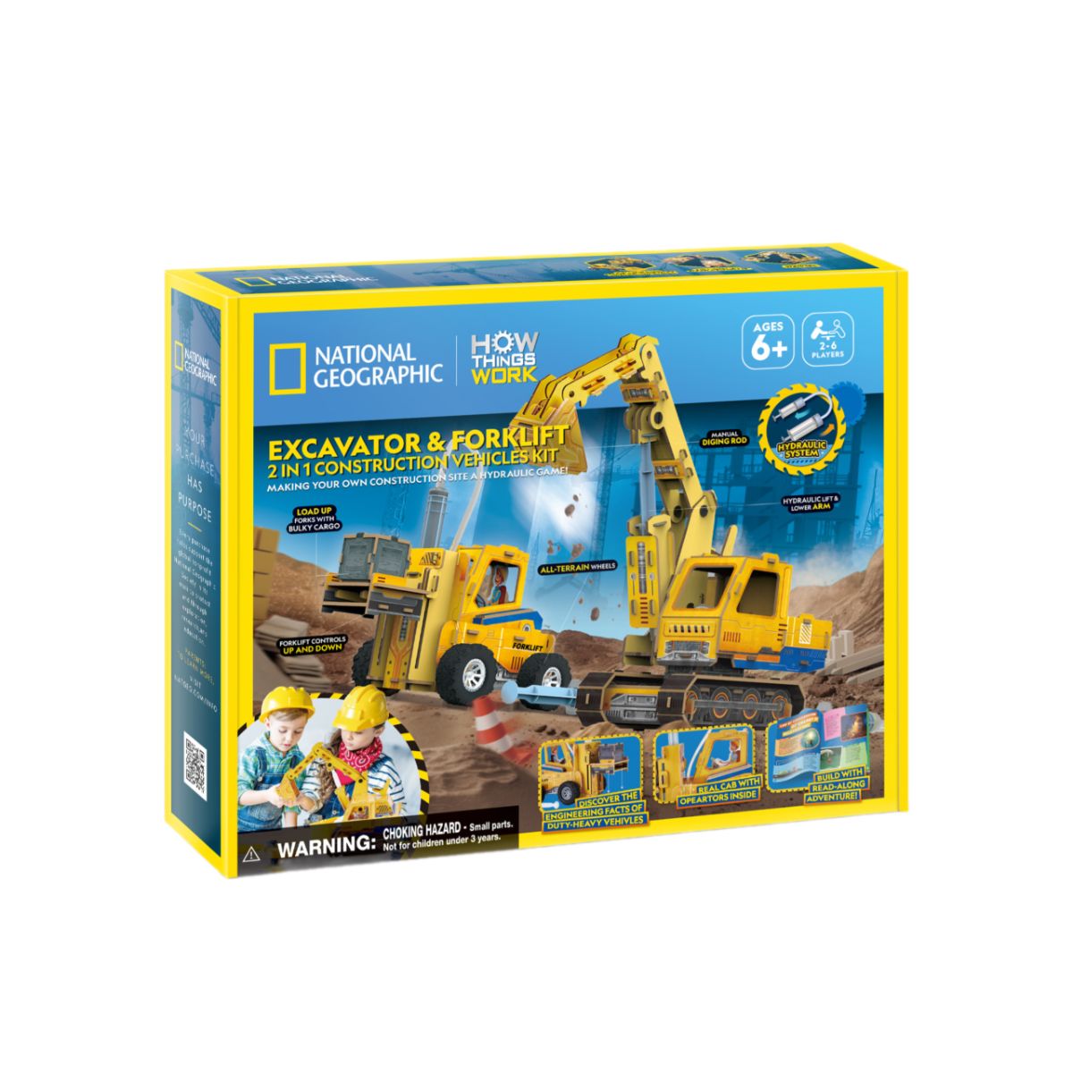 Mô Hình Lắp Ráp Máy Xúc Và Xe Nâng Nat Geo STEAM DS1131h