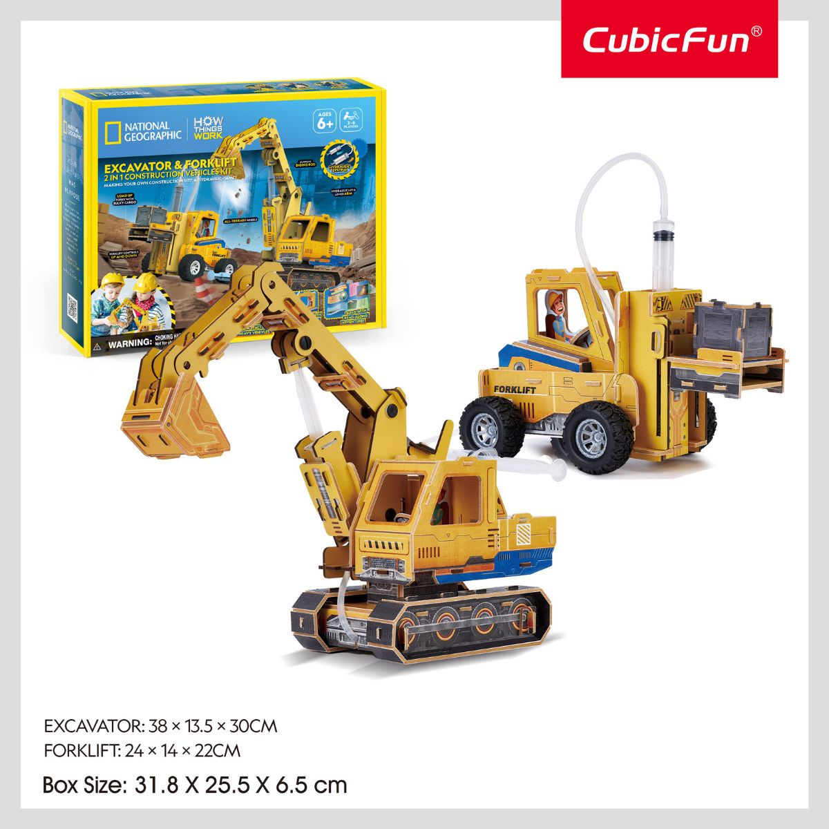 Mô Hình Lắp Ráp Máy Xúc Và Xe Nâng Nat Geo STEAM DS1131h