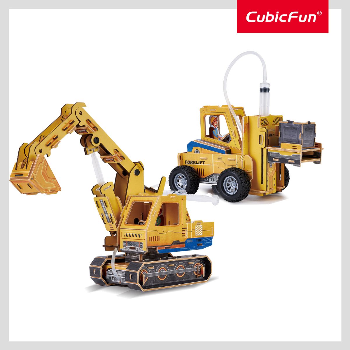 Mô Hình Lắp Ráp Máy Xúc Và Xe Nâng Nat Geo STEAM DS1131h