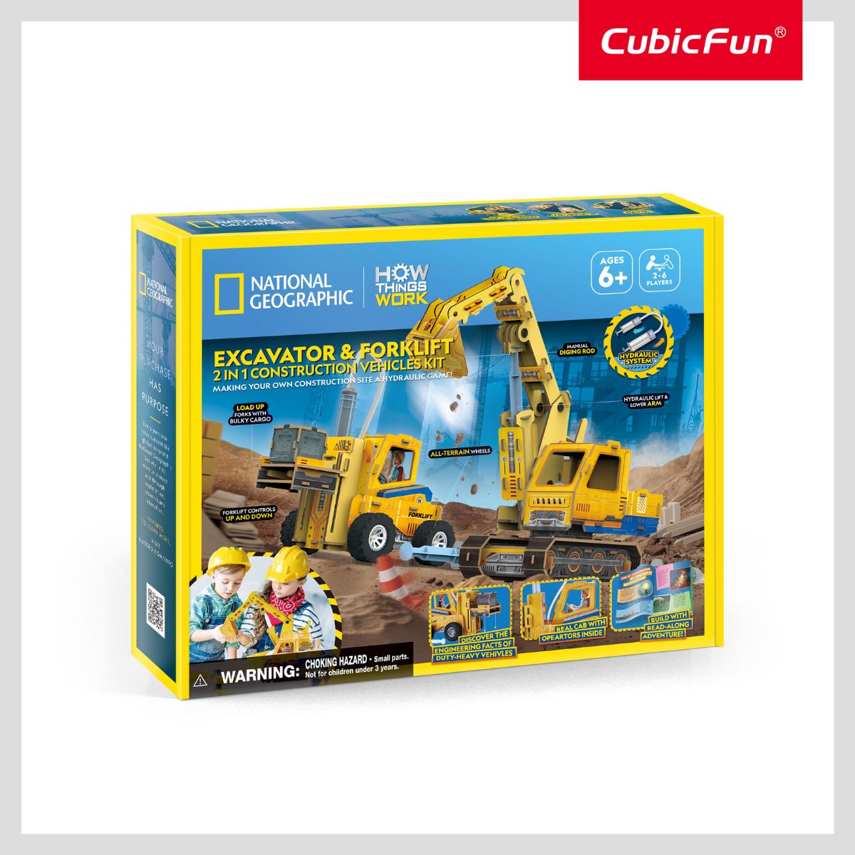 Mô Hình Lắp Ráp Máy Xúc Và Xe Nâng Nat Geo STEAM DS1131h